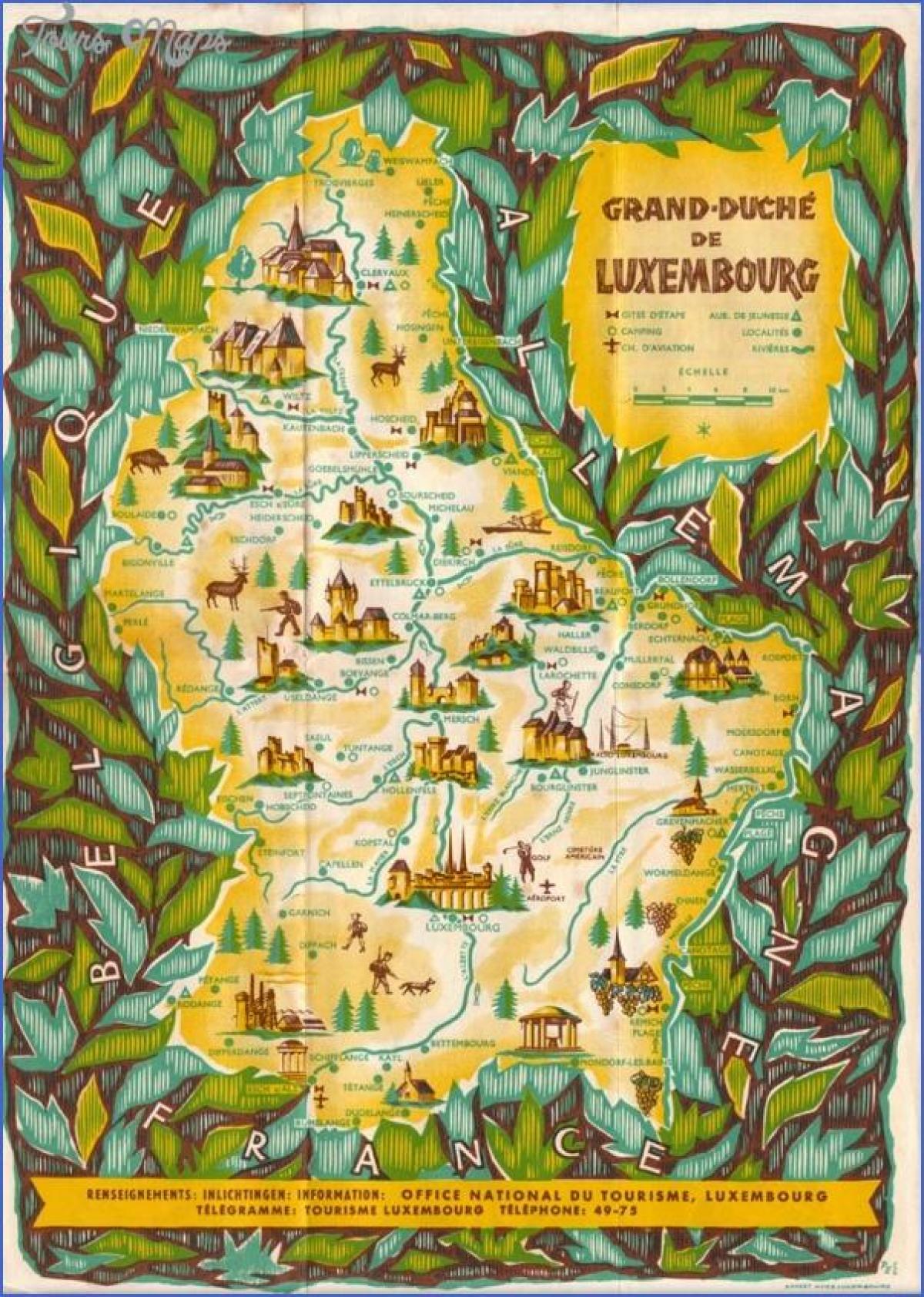 地图卢森堡观光