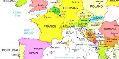 欧洲地图显示出，卢森堡