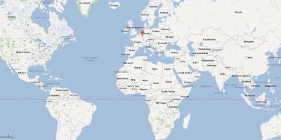 卢森堡的位置在世界地图